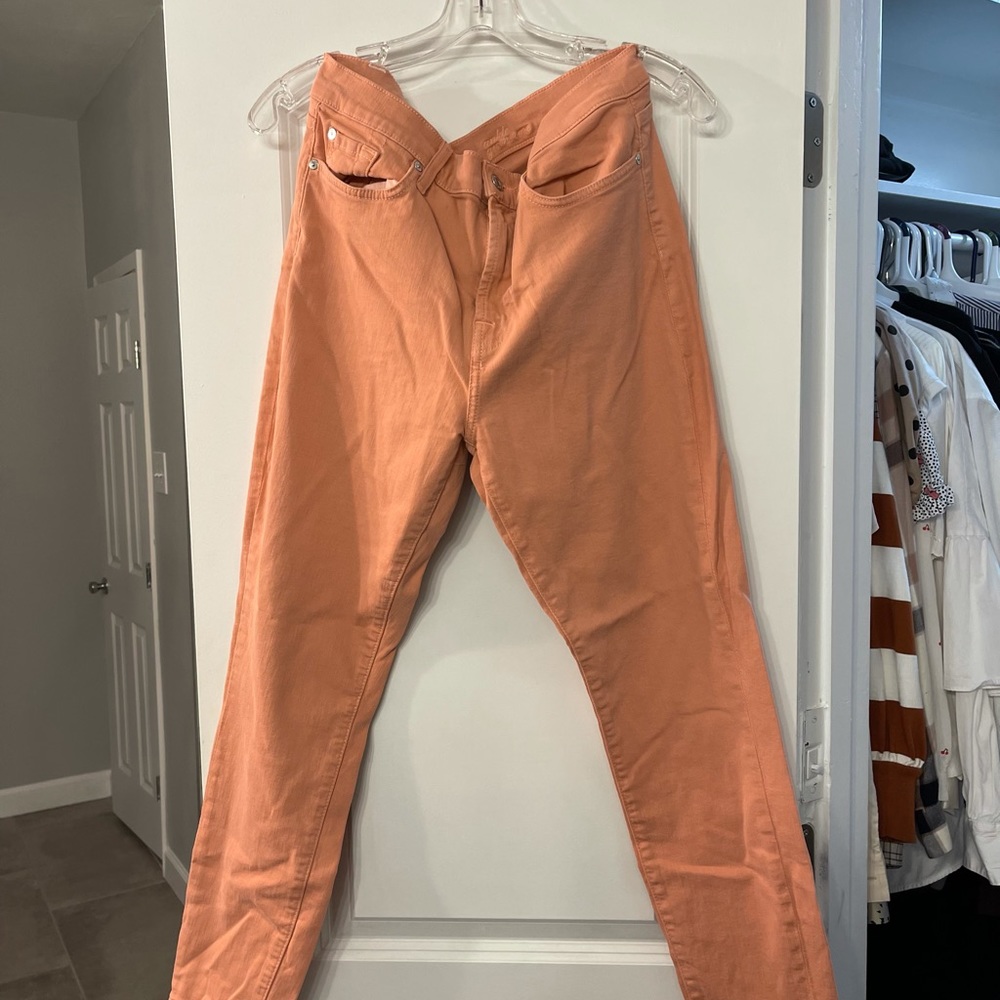 7 for All Mankind High Waisted Skinny Jeans - Rose